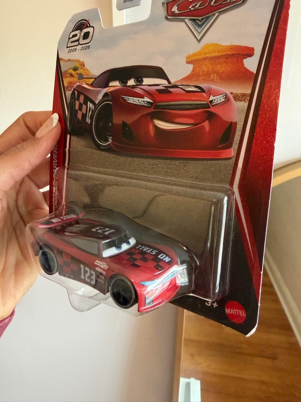 Mattel Red Die-Cast Race Car Toy with Black Accents